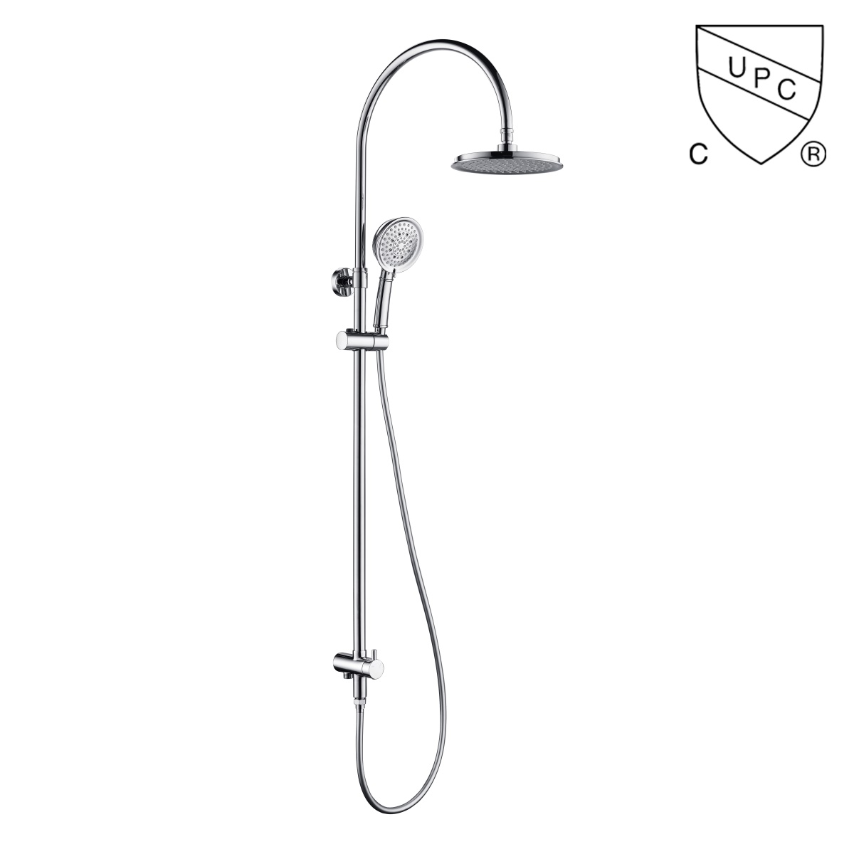 DA310019CP	UPC, CUPC  certified shower kits, rain shower set, sliding shower set;