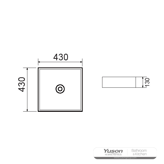 YS28305	Ceramic above counter basin, artistic basin, ceramic sink;