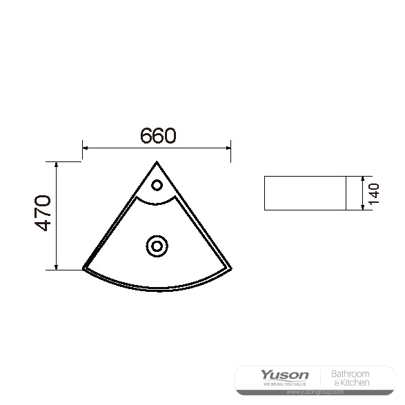 YS28354	Ceramic above counter basin, artistic basin, ceramic sink;