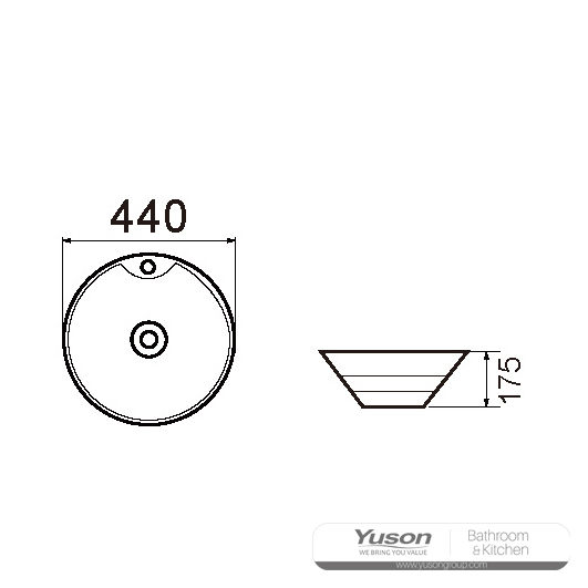 YS28422	Ceramic above counter basin, artistic basin, ceramic sink;