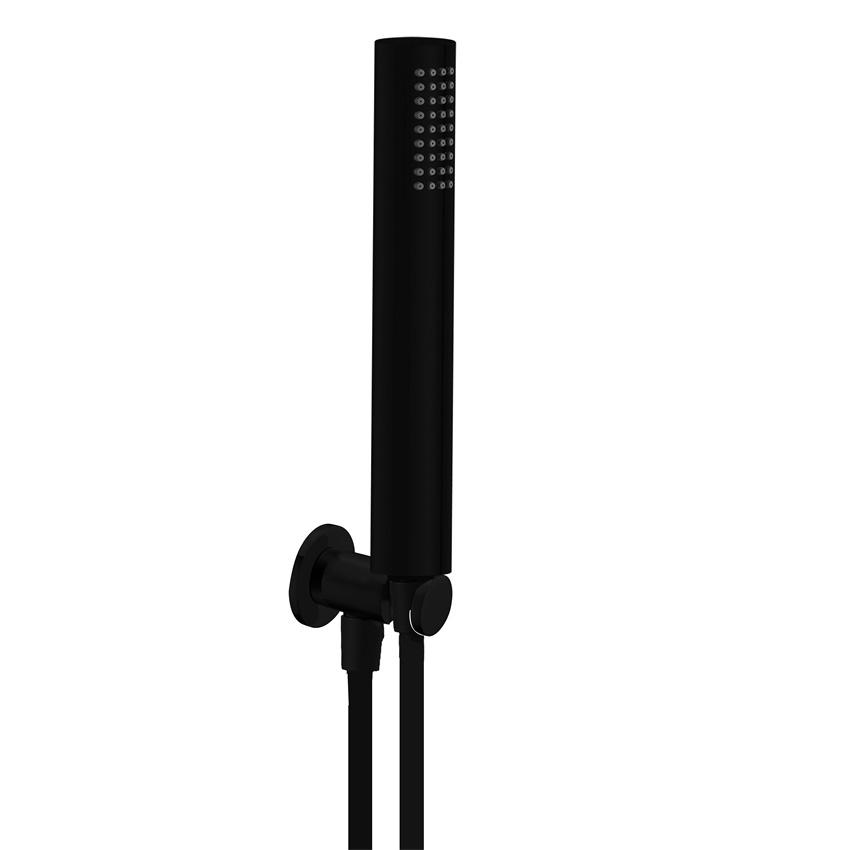 ys31162mb-k2 комплект для душа из матового черного абс, с настенным держателем и душевым шлангом;