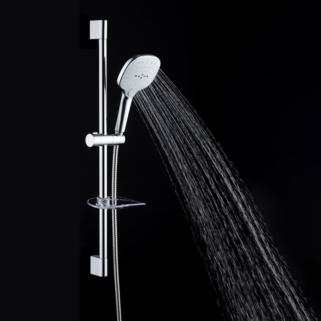 YS35114	Eco SUS Sliding Rail Shower Set, 3-Function Hand Shower, Sliding Shower Rail with Height Adjustable, 1.5m Stainless Steel Shower Hose