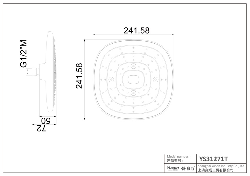 YS31271T Дождевой душ