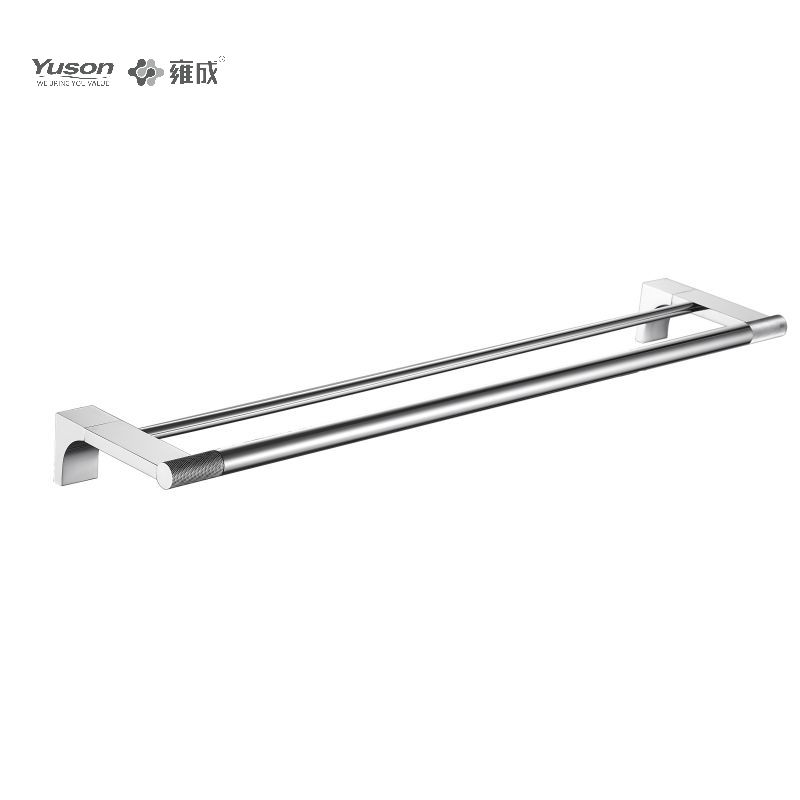 12424D Sleek Bathroom accessories, 2-Pole Towel bars, 24”, Towel holder, Zinc/Brass/SUS Towel holder, wall- mounted(Series 12400)