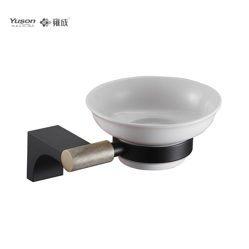 12485 Sleek Bathroom accessories, Soap dishes, with Glass dish,Zinc/Brass/SUS Soap holder, wall- mounted(Series 12400)