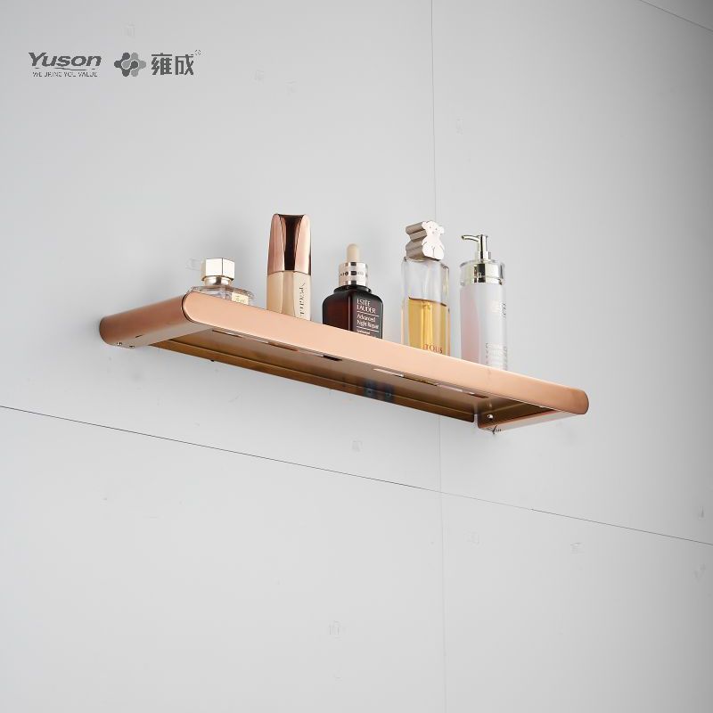 12687 Sleek Bathroom accessories, Storage shelf, Zinc/Brass/SUS shelf, wall- mounted(Series 12600)