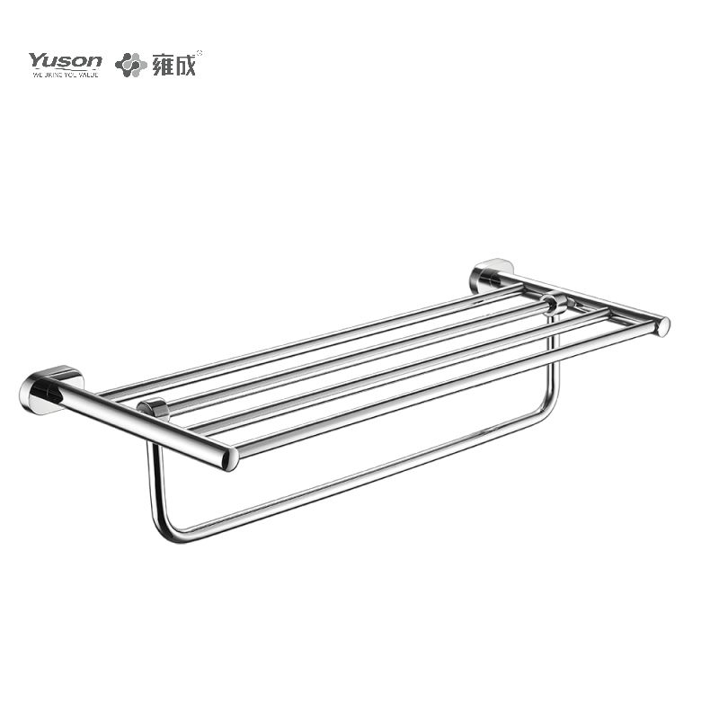 13362 Sleek Bathroom accessories, Towel shelves, Towel rack, Zinc/Brass/SUS Towel holder, wall- mounted(Series 13300)