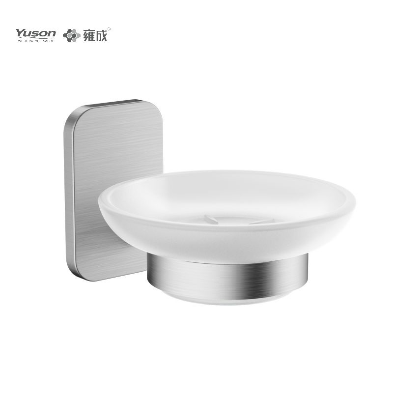 25485 Sleek Bathroom accessories, Soap dishes, with Glass dish,Zinc/Brass/SUS Soap holder, wall- mounted(Series 25400)