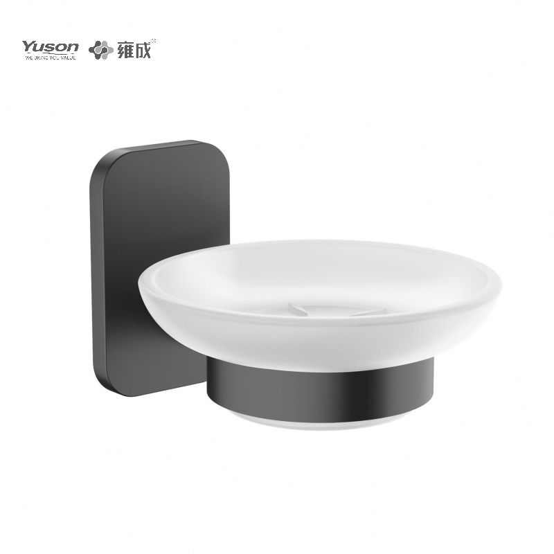 25485 Sleek Bathroom accessories, Soap dishes, with Glass dish,Zinc/Brass/SUS Soap holder, wall- mounted(Series 25400)