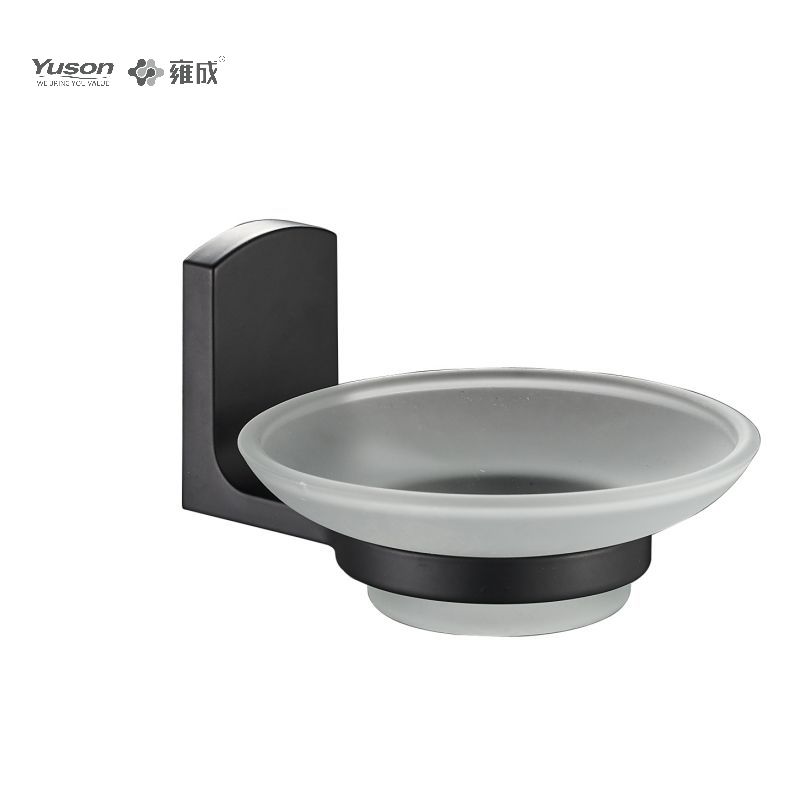 25585 Sleek Bathroom accessories, Soap dishes, with Glass dish,Zinc/Brass/SUS Soap holder, wall- mounted(Series 25500)