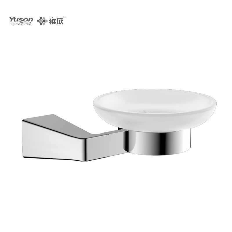 25885 Sleek Bathroom accessories, Soap dishes, with Glass dish,Zinc/Brass/SUS Soap holder, wall- mounted(Series 25800)