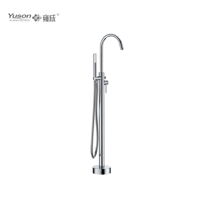 3375S-1B Stainless Steel faucet single lever floor-mounted hot/cold water bath&shower mixer with showerhead