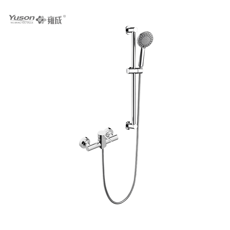 2011-20K2 SUS304 stainless steel wall-mounted hot&cold water shower mixer with showerhead&sliding bar