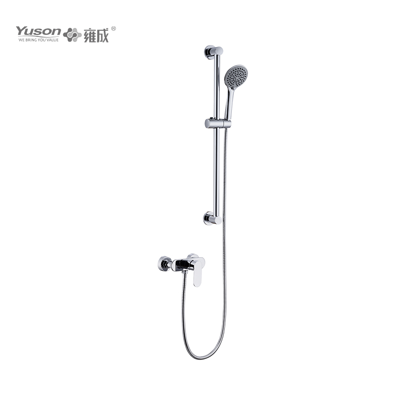 2012-20K2 Brass wall-mounted single lever hot&cold water shower mixer with showerhead&sliding bar