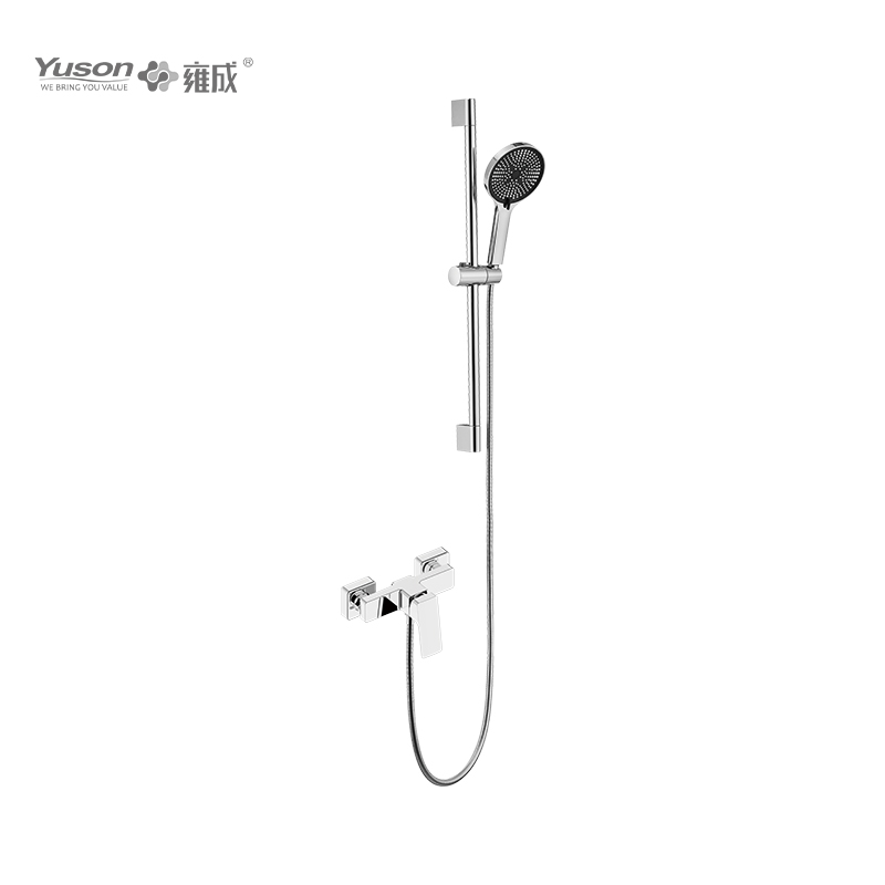 2066-20K2 Brass wall-mounted single lever hot&cold water shower mixer with showerhead&sliding bar