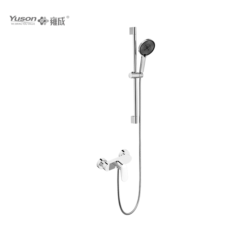 2069-20K2 Brass wall-mounted single lever hot&cold water shower mixer with showerhead&sliding bar