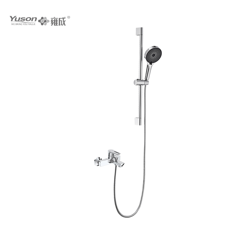 3327-10K2 Brass wall-mounted single lever hot&cold water bath&shower mixer with showerhead&sliding bar