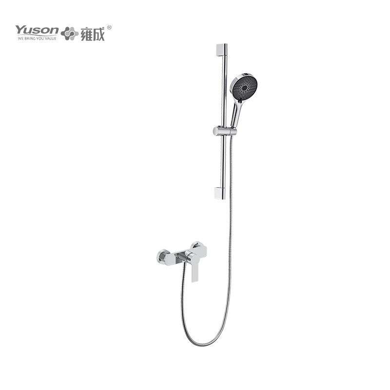 3378-20K2 Brass wall-mounted single lever hot&cold water shower mixer with showerhead&sliding bar