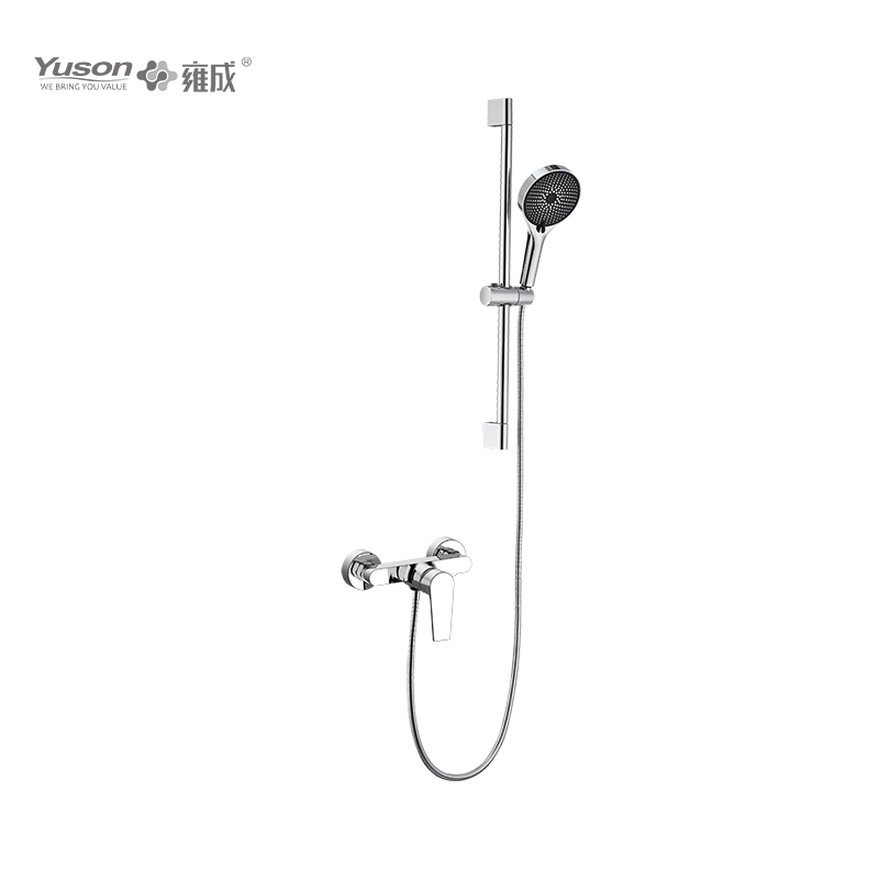 3397-20K2 Brass wall-mounted single lever hot&cold water shower mixer with showerhead&sliding bar